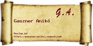 Gaszner Anikó névjegykártya